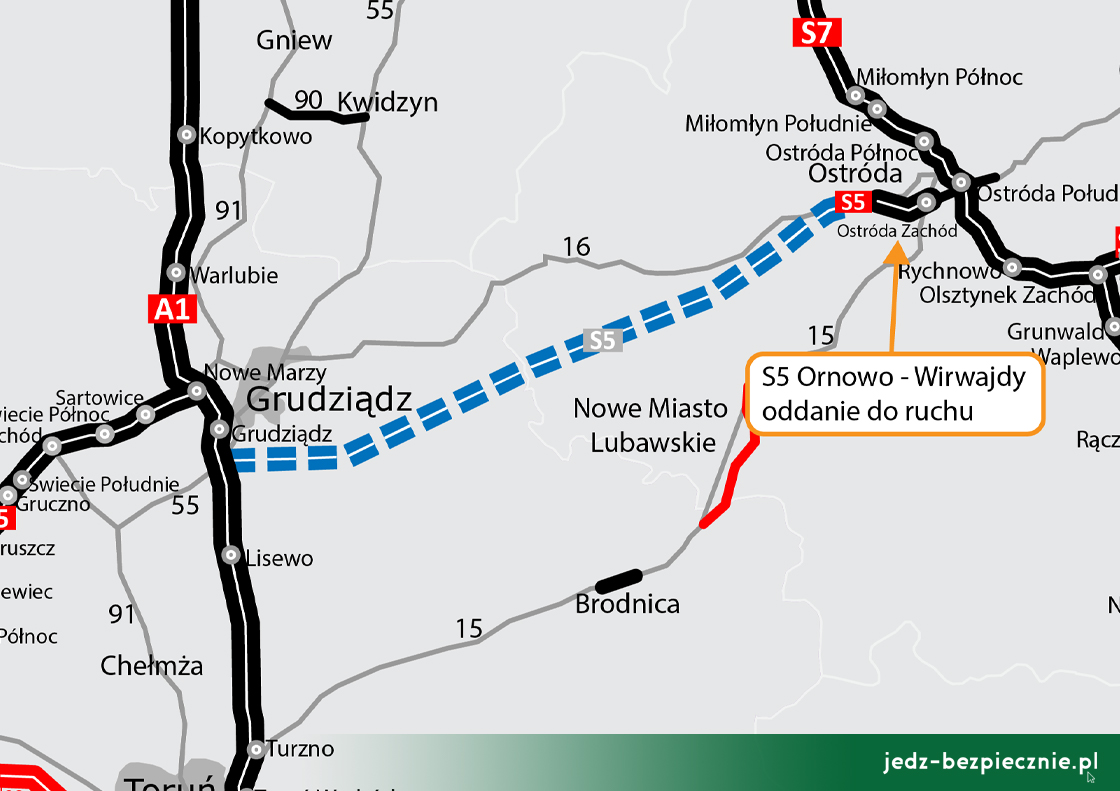 Polskie drogi - otwarcie S5 Ornowo - Wirwajdy